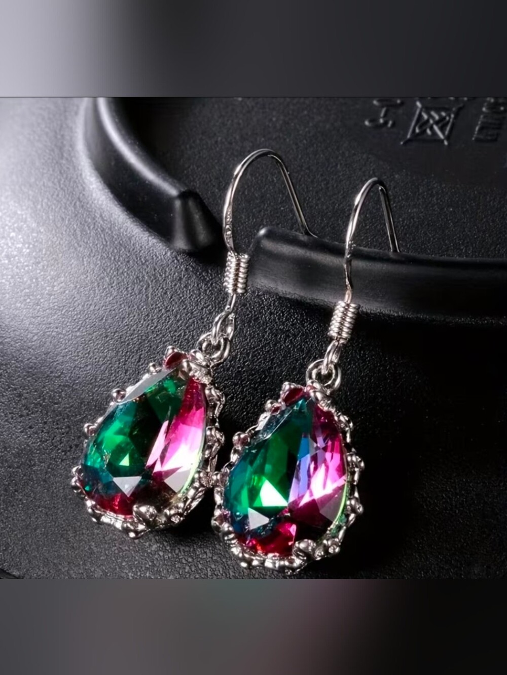 $8 Each Or Bundle 5/$20 Silver Teardrop Multicolored Mystic Crystal Earrings